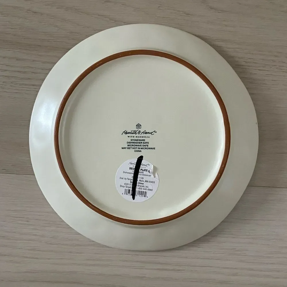 Hearth & Hand Stoneware Yellow Stitched-Cream Salad Plate